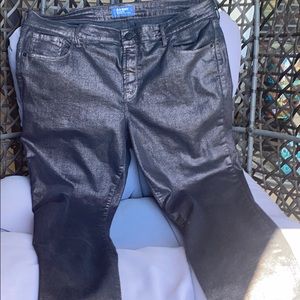 Old Navy metallic sheen dark wash Rockstar jeans